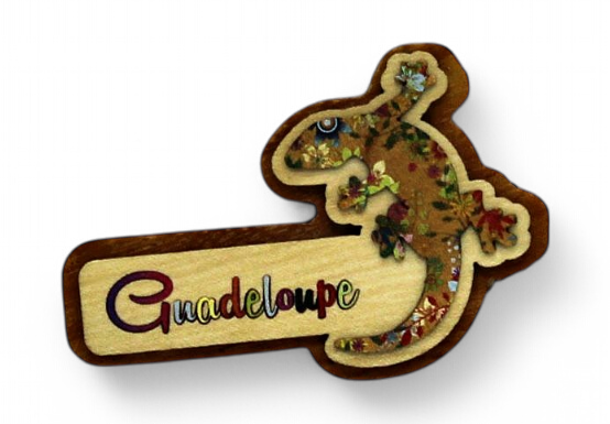 Magnet Bois Gecko Tropical