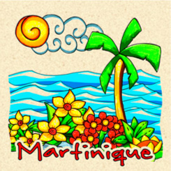 Magnet Sable Paysage Cocotier Et Mer