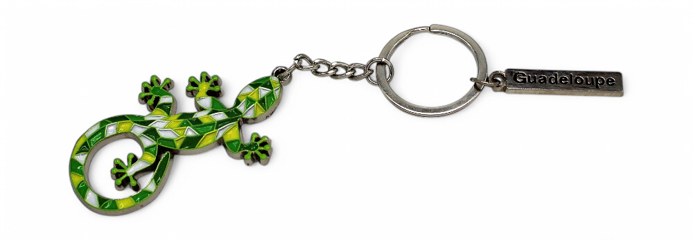 Porte-Clé Métal Lezard Vert