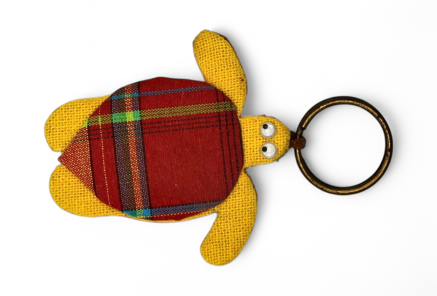 Porte-Clé Tissus Madras Tortue