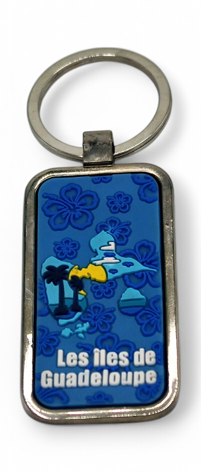 Porte-Clé Metal+Silicon Carte