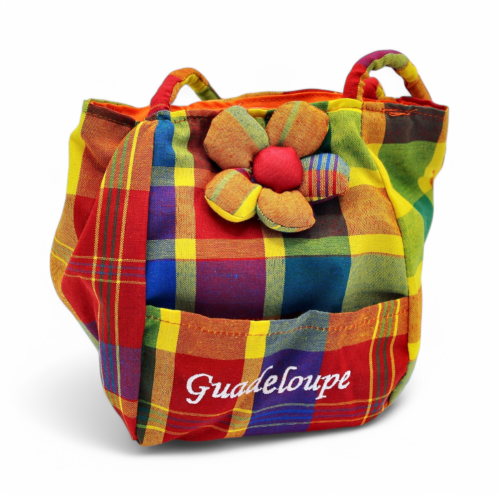 Sac Madras Avec Fleur Petit Modèle