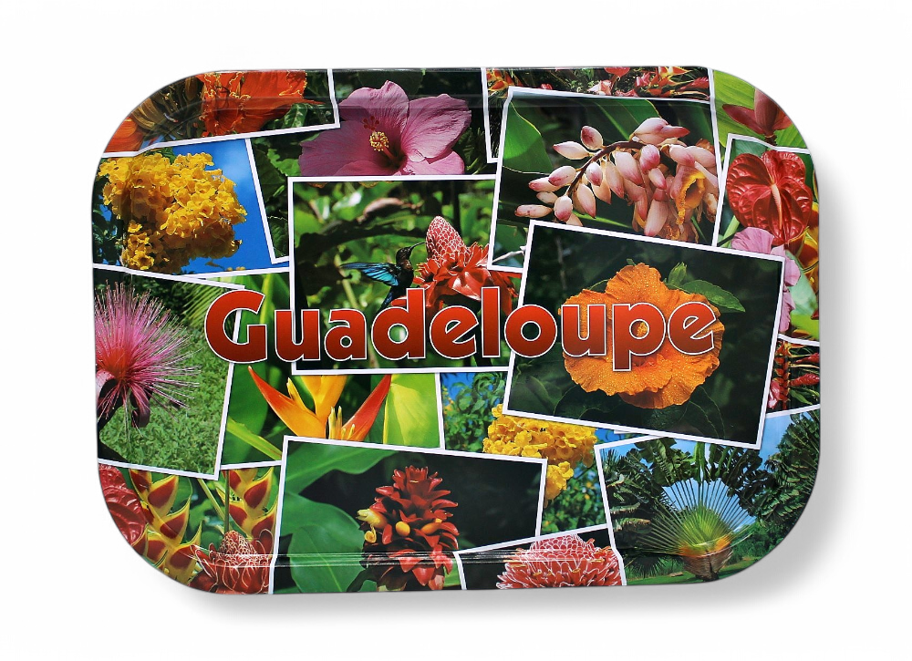 Plateau Métal Fleurs