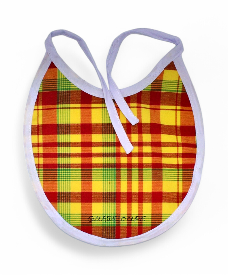 BAVOIR Bébé Madras bord blanc