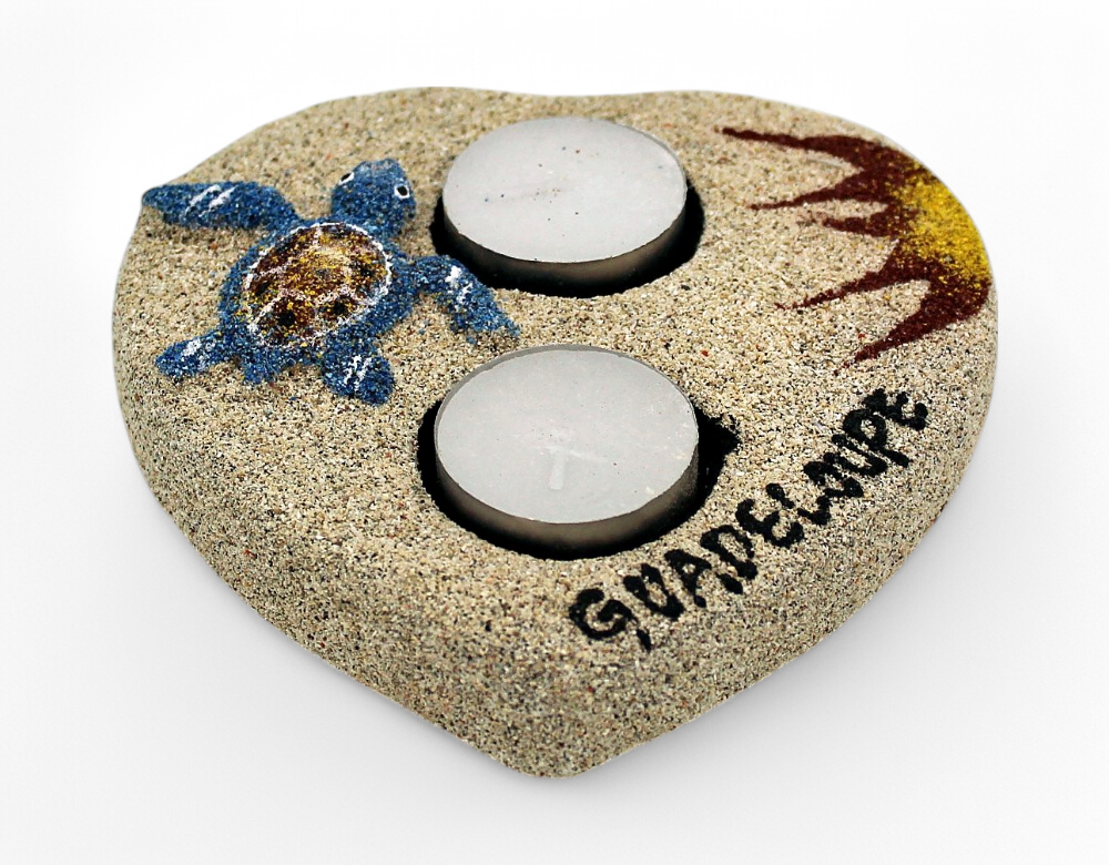 Bougie Sable en Forme de Coeur