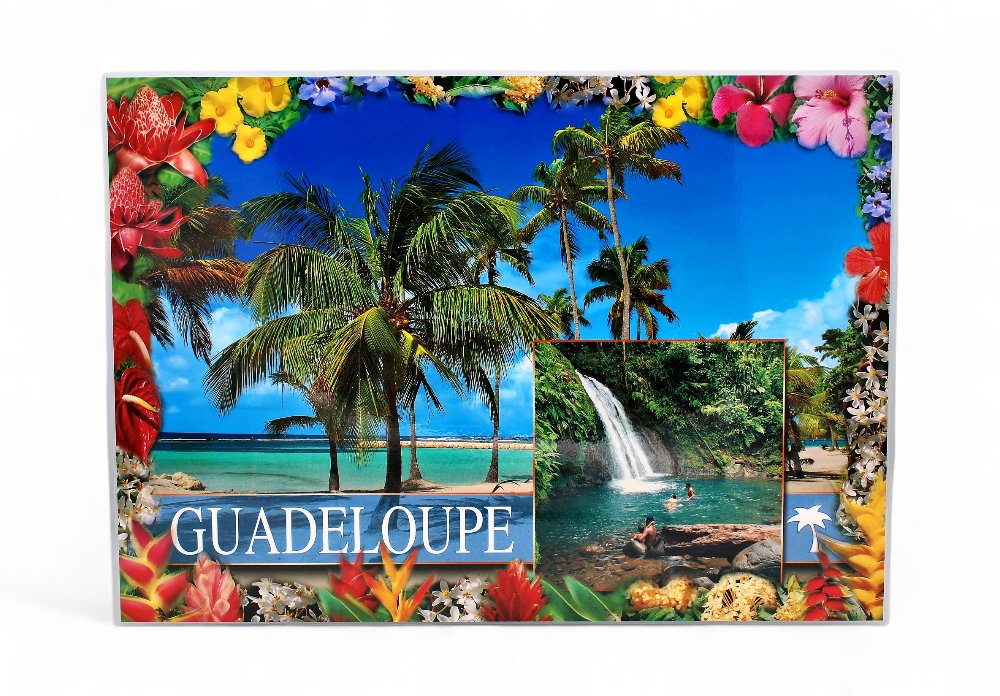 Set de Table GP Carte De Guadeloupe / Cocotiers + Cascade STG53