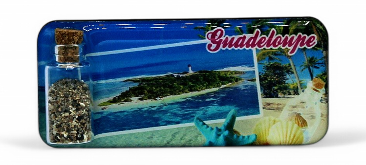 Magnet Epoxy Rectangle Avec Bouteille Multivue Ilet Gosier GP