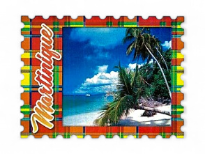 Magnet Bois Timbre Madras Plage Des Salines