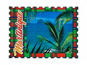 Magnet Bois Timbre Madras Rocher Du Diamant