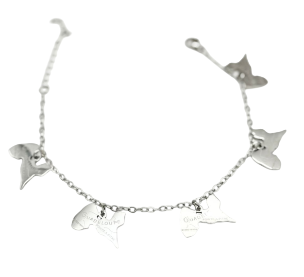 Bracelet Métal Carte Couleur Argent