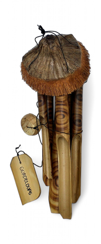 Carillon Bambou 30 Cm Peinture Antique