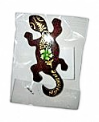 Magnet bois gecko peint