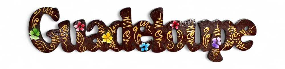 Magnet bois écriture Martinique peint  