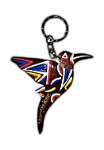 Porte clef bois colibri peint 