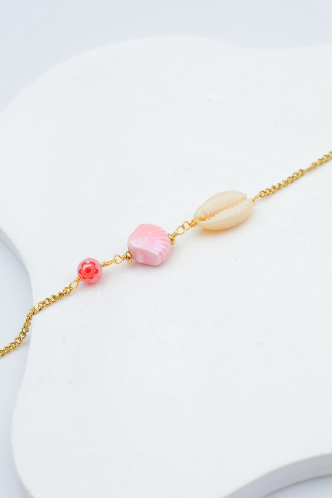 Bracelet inoxydable cauris