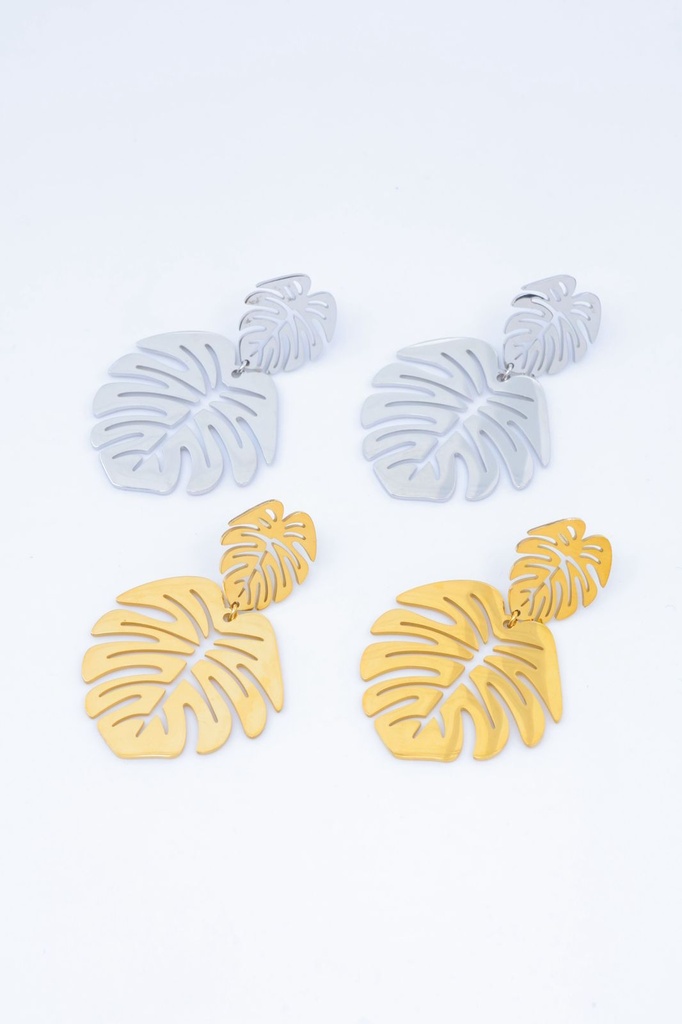 Boucle D'oreille inoxydable 3 étoiles de mer doré et couleur