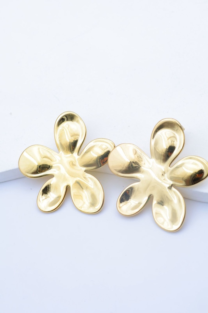 Boucle D'oreille inoxydable 3 étoiles de mer doré et couleur