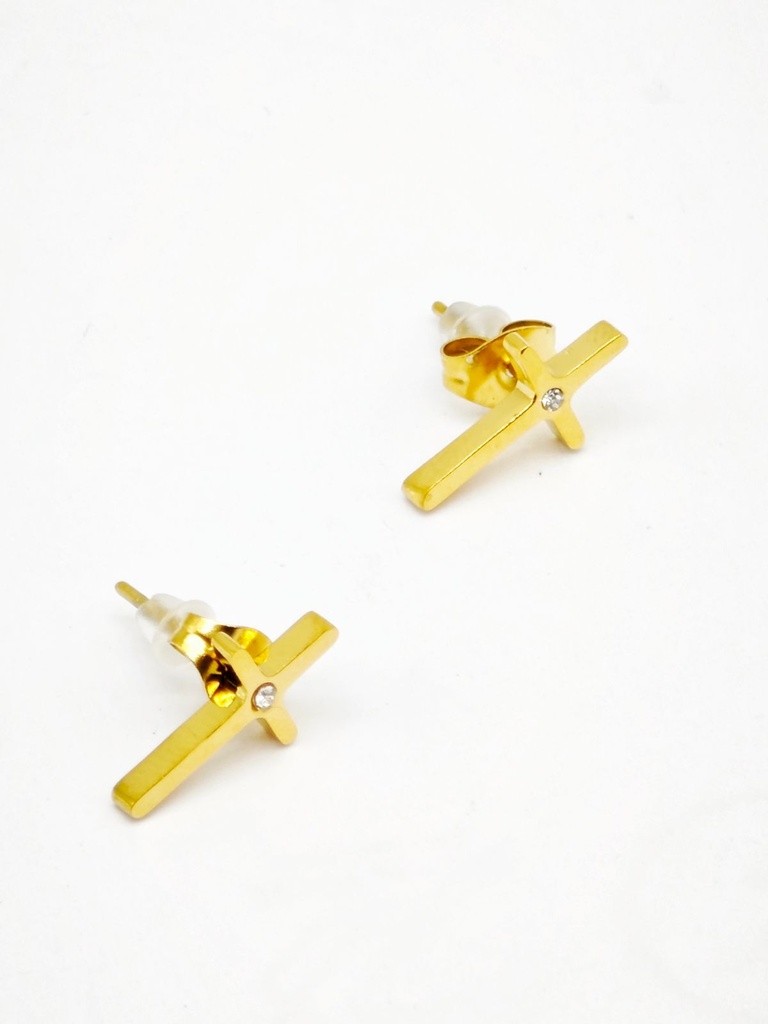 Boucle D'oreille inoxydable monstera x3