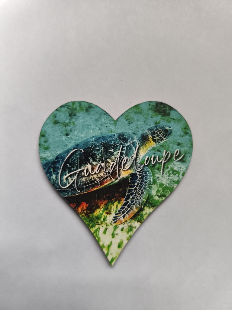 Magnet MDF Cœur - Tortue