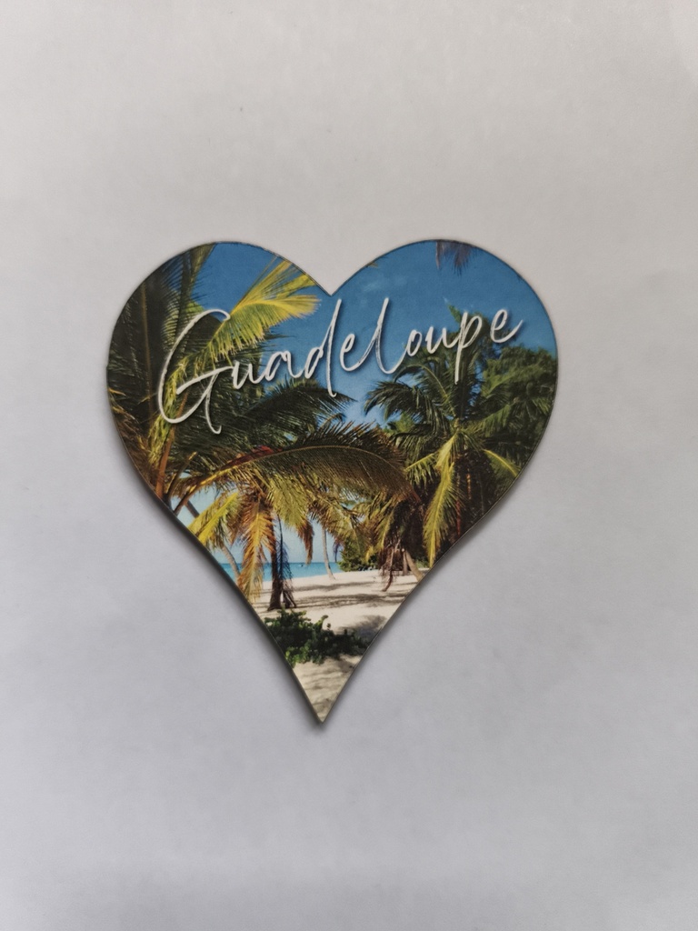 Magnet MDF Cœur - Plage GP
