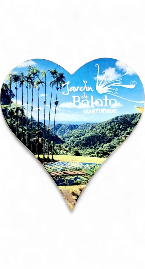 Magnet MDF Cœur - Vue et palmier JDB