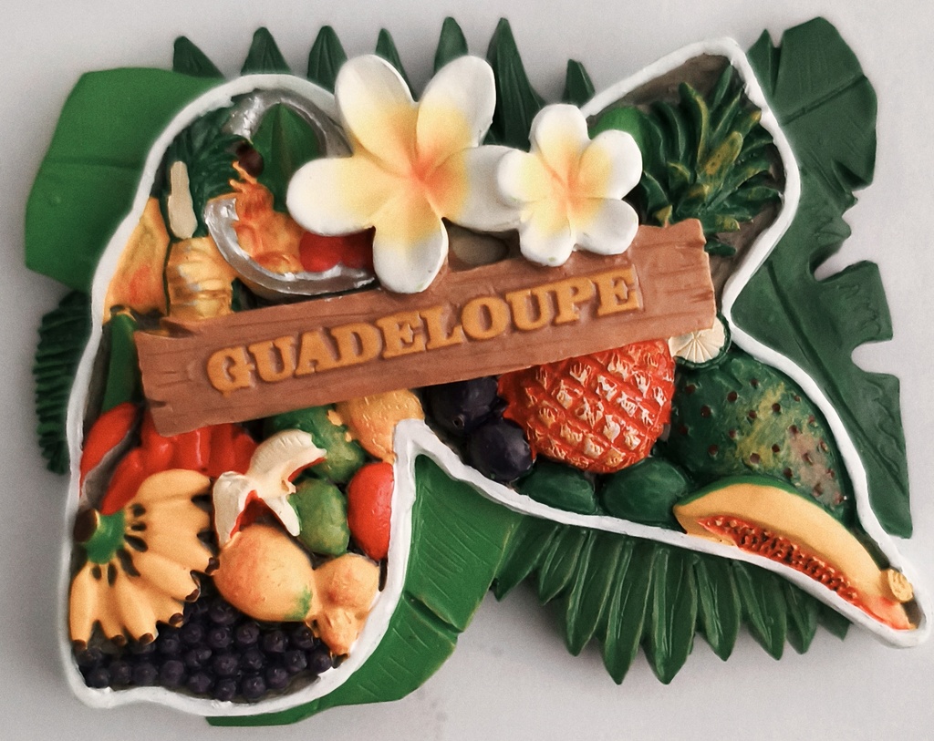 Magnet Résine - Carte corbeille de fruits